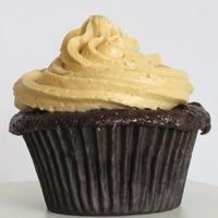 Chocolate with Peanut Butter Frosting Cupcakes